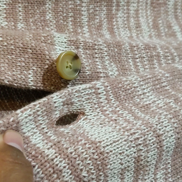 Joe Fresh| NWT Brown and White Patterned Cardigan With Buttons Cotton Blend - Picture 5 of 15